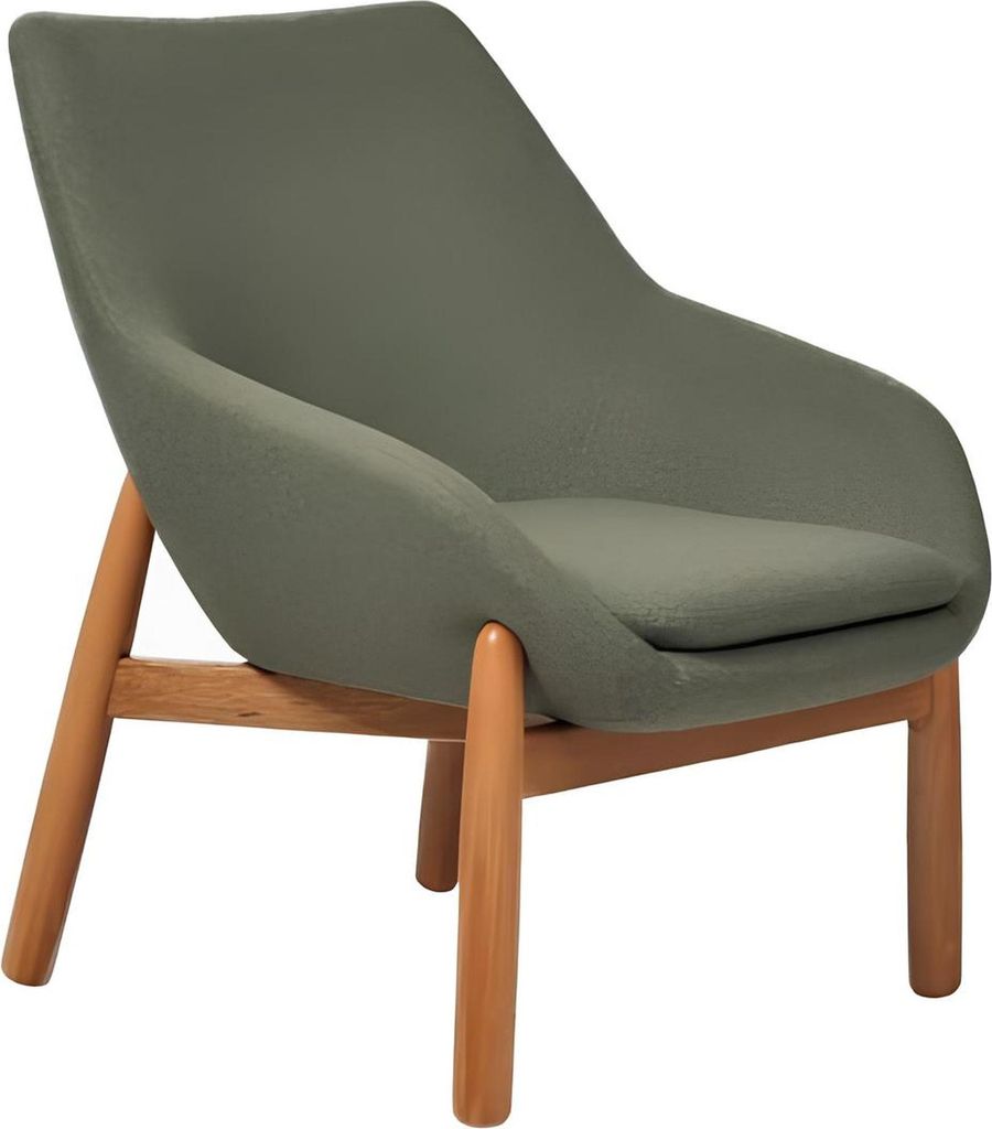 Grüner Esszimmerstuhl Wohnzimmer Stühle Designer Einsitzer Holzfüße