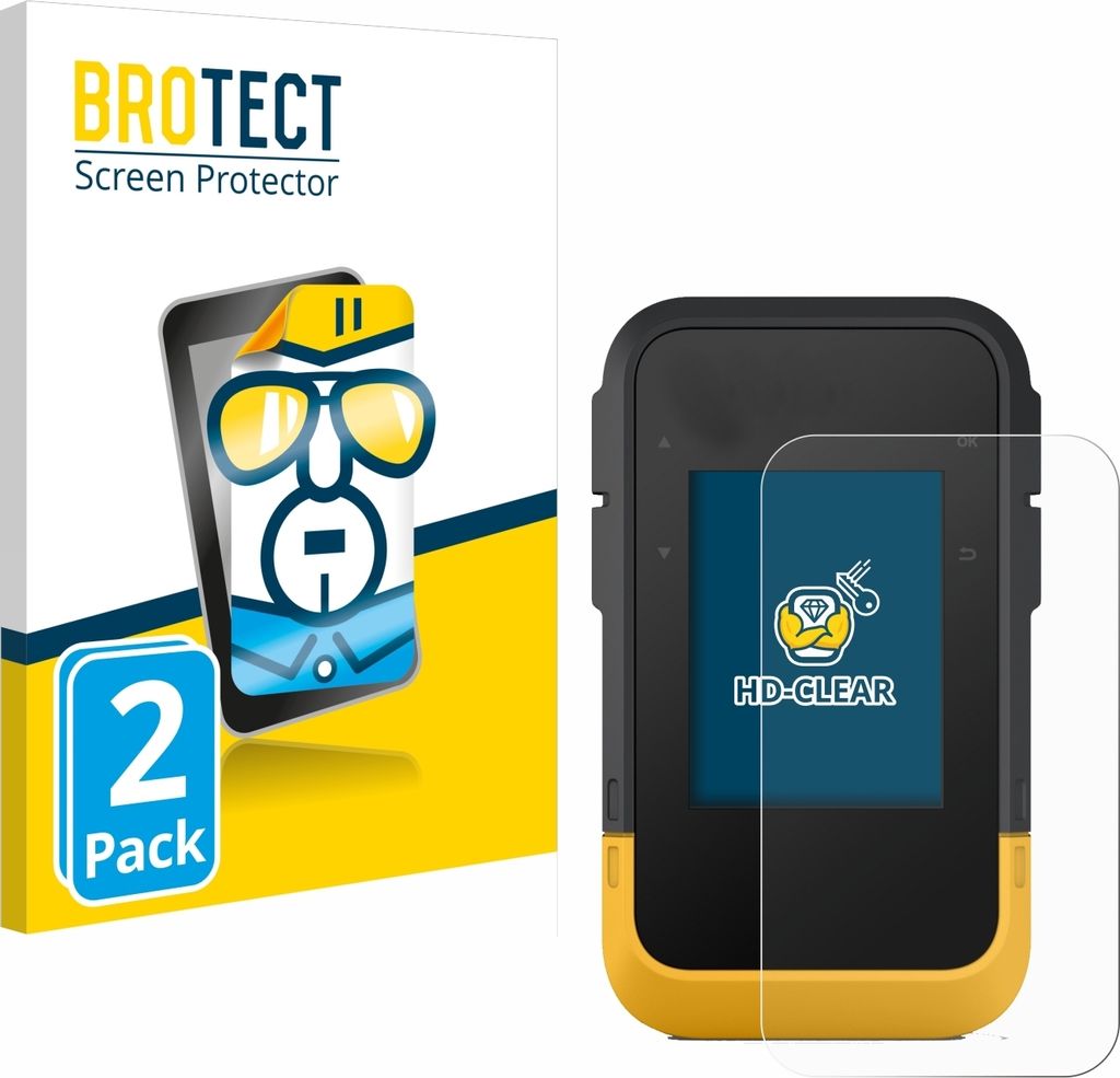 2x Für Garmin eTrex SE Schutzfolie BROTECT Displayschutz Display Schutz Folie Klar Transparent