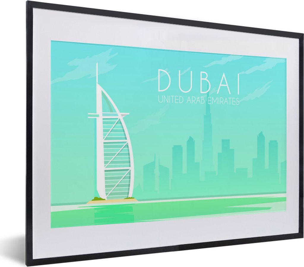 MuchoWow® MuchoWow® Gerahmtes Poster Illustration der Stadt Produktbild 