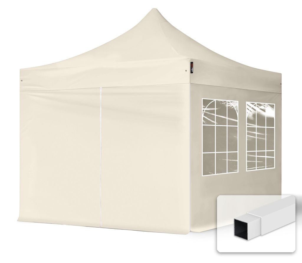TOOLPORT 3x3m Stahl Faltpavillon, inkl. 4 Seitenteile, Produktbild 