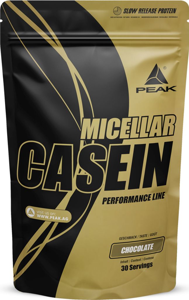 Micellar Casein - 900g : Chocolate I 30 Portionen I Pulver I Milchprotein I Muskelaufbau I Sättigungseffekt I mit Laktase I glutenfrei