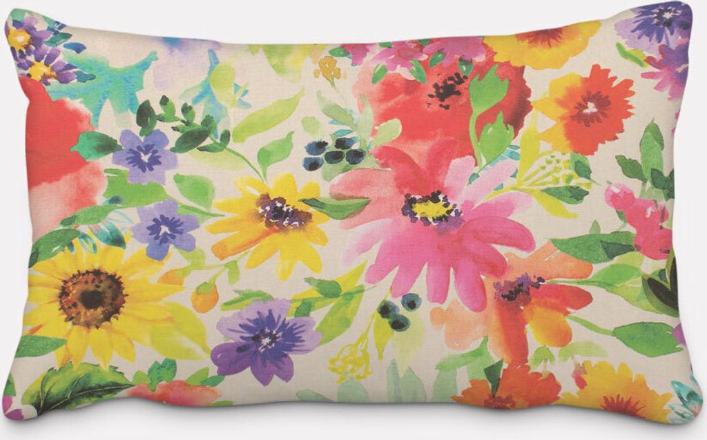 SCHÖNER LEBEN. Kissenhülle Outdoor Sommerblüten bunt div. Größen Größe 60x80cm (HxB) 60x80cm (HxB) Größe