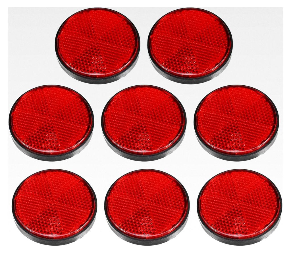 8 Stück Runde Sicherheitsspeichen Reflektoren Selbstklebend Rot