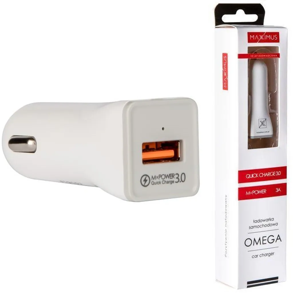 Maxximus KP32816 Caricatore Auto USB 3A QC 3.0 18W per Smartphone