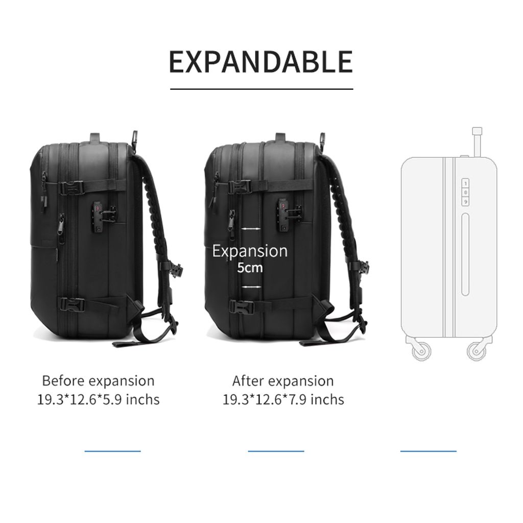 Caimco® Traveler - Vakuumrucksack - Inklusive Vakuumpumpe - Produktbild 6