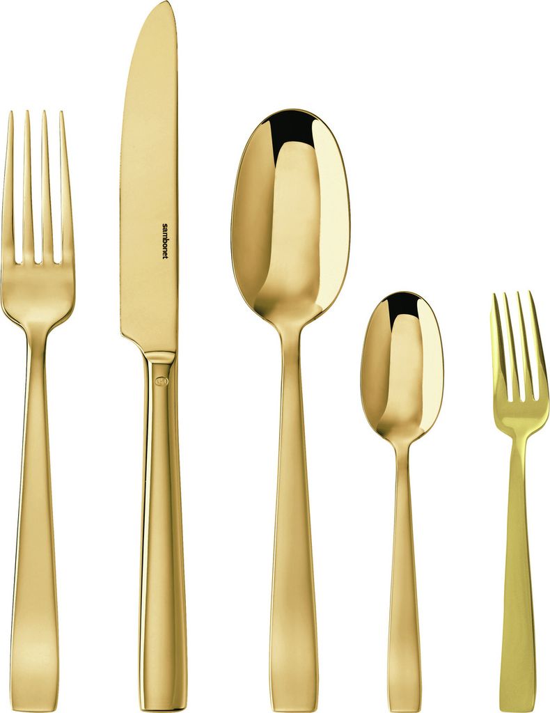 Sambonet Besteckset 30-tlg. Flat Mirror Gold Produktbild 