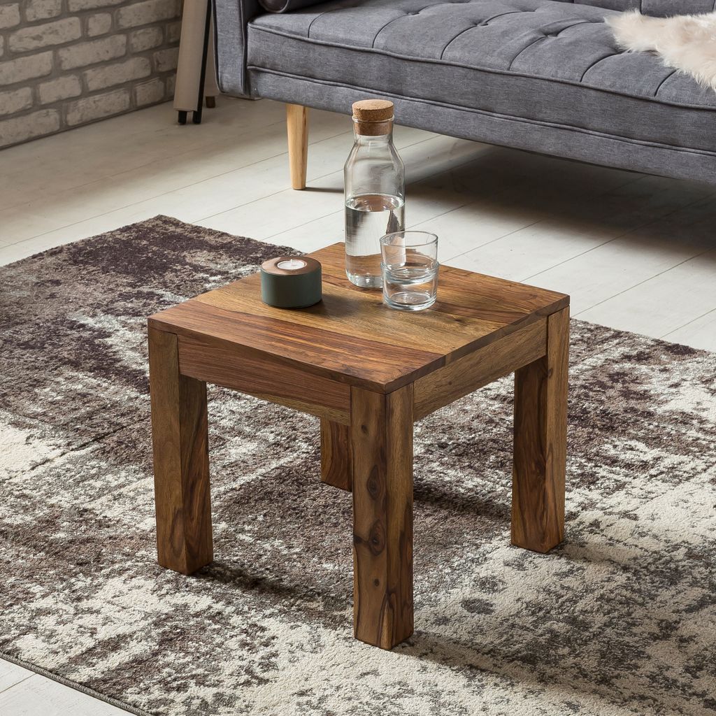 FineBuy Couchtisch Sheesham Massiv-Holz 45 cm breit Produktbild 