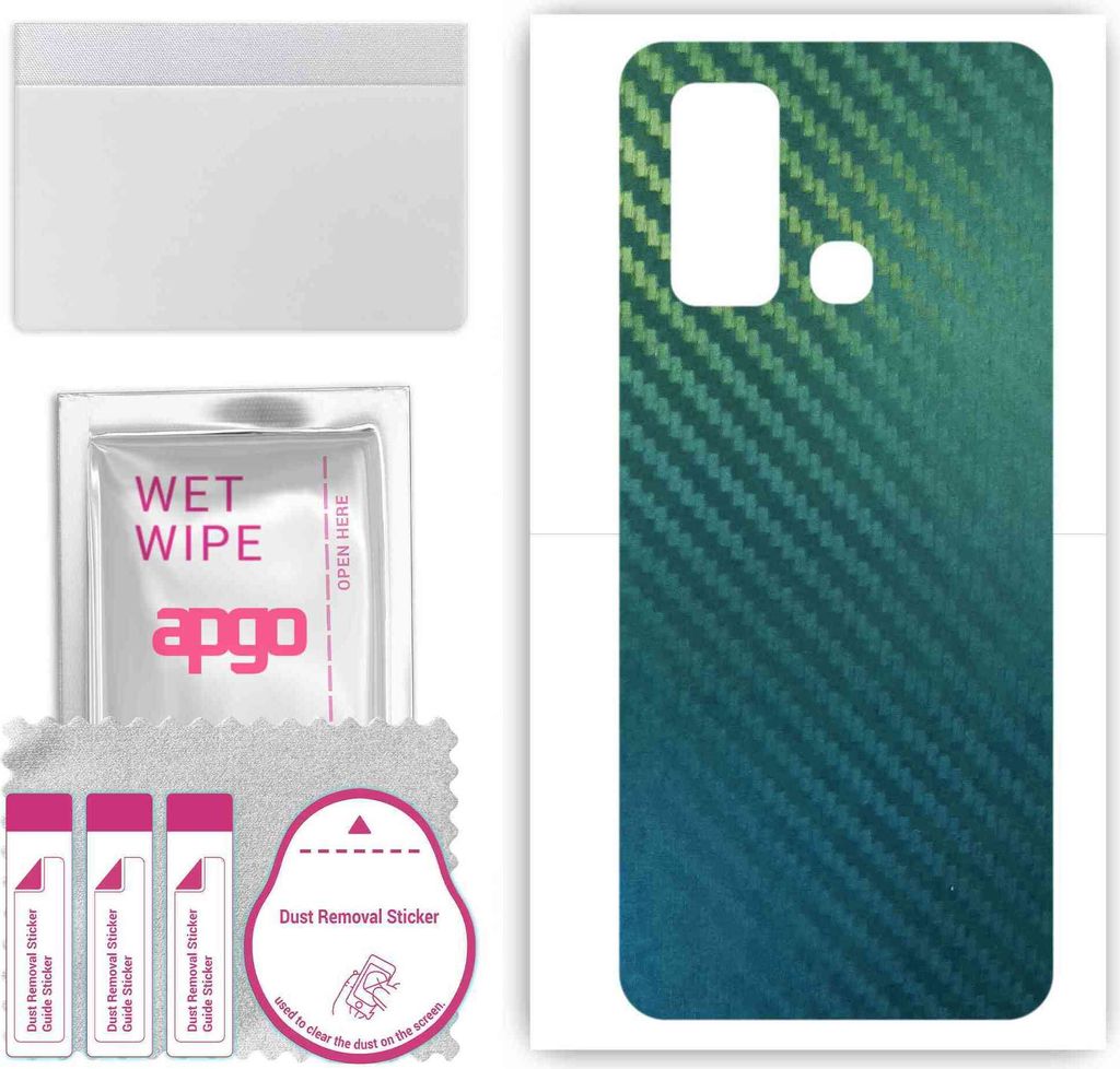 apgo Rückseite Schutzfolie, Skin, kompatibel mit vivo Z6 5G, Hinten Displayschutzfolie aus Vinylfolie, kratzfest, einfache Montage - Kohlenstoff-C...