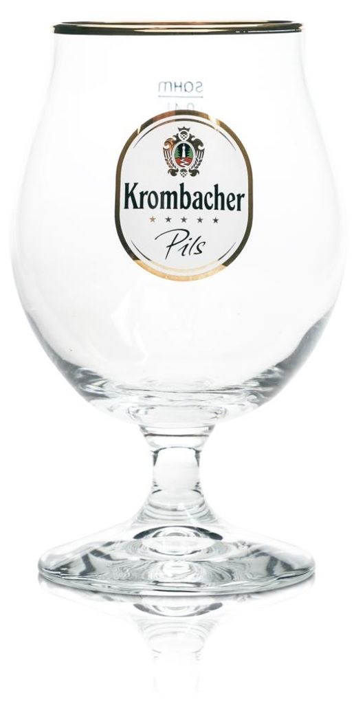 Krombacher Bier Glas 0,4l Schwenker Goldrand Gläser Brüssel Produktbild 