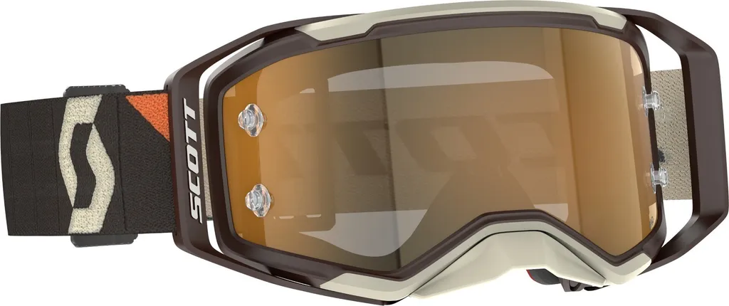 Masque Scott Prospect 2.0 AMP Chrome Marron pour Enduro et Motocross