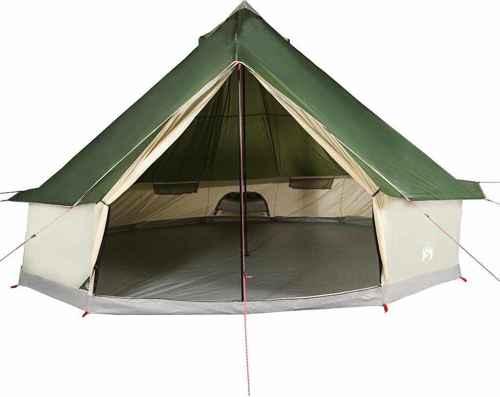 vidaXL Tipi-Familienzelt 10 Personen Grün Wasserdicht Produktbild 4
