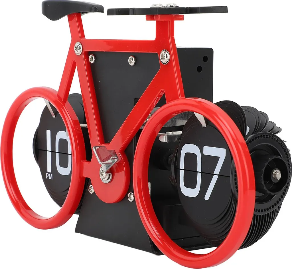 Horloge de bureau vélo vintage rouge rétro mécanique pour décoration