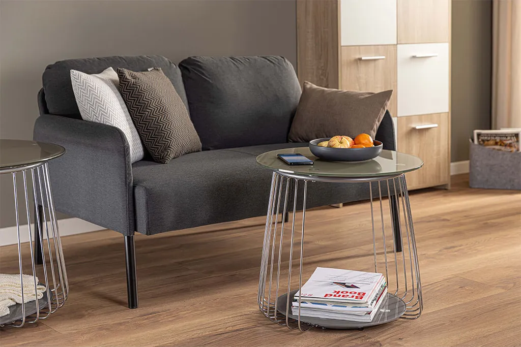 Table basse Rivda finition cappuccino : design minimaliste et robuste - 5