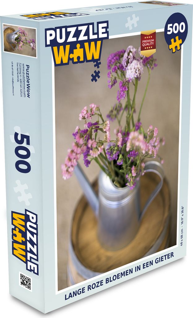 MuchoWow Puzzle 500 Teile Gießkanne - Blumen - Lila - Denken - Spiel - Toy