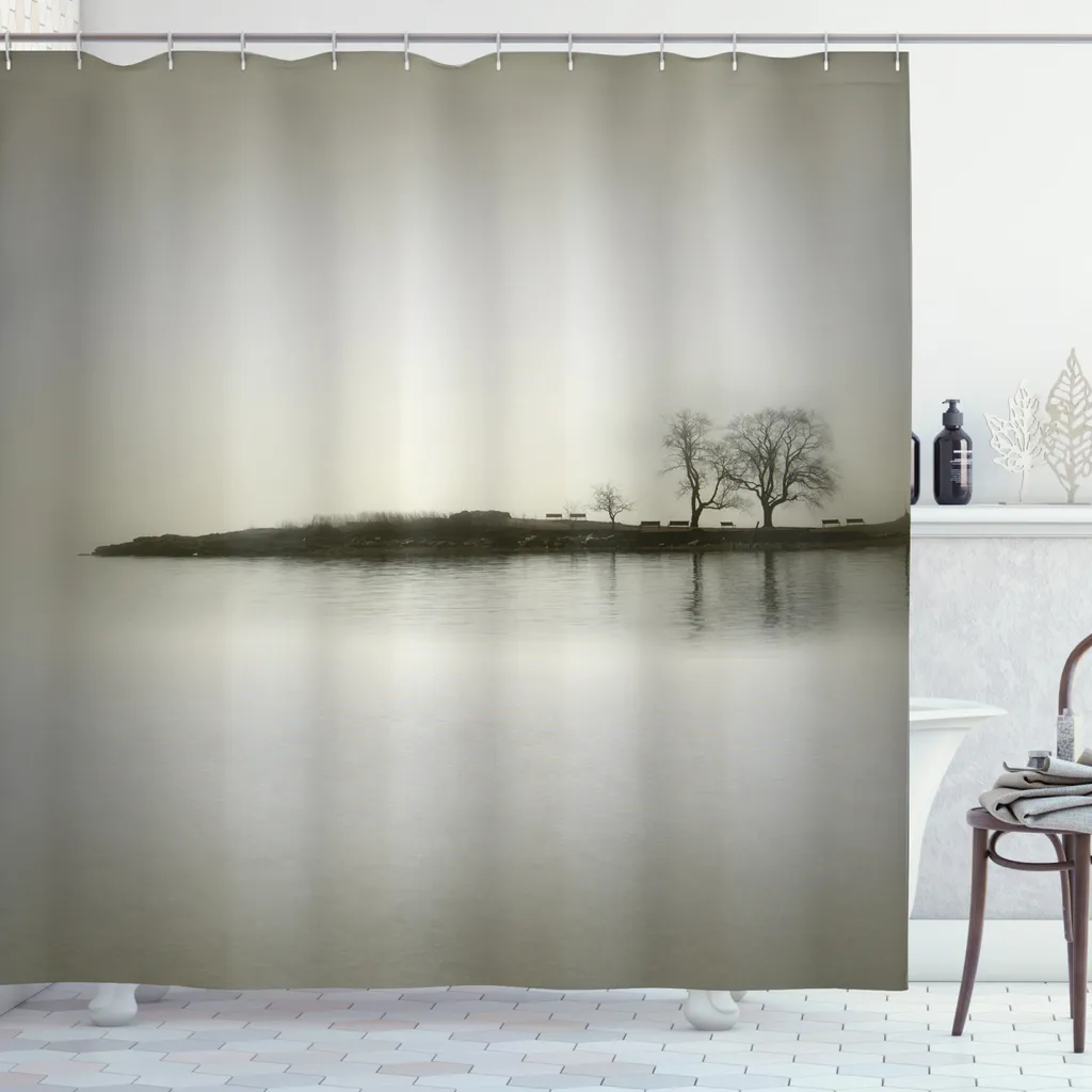Rideau de douche opaque anti-moisissure 175x240cm avec 12 anneaux