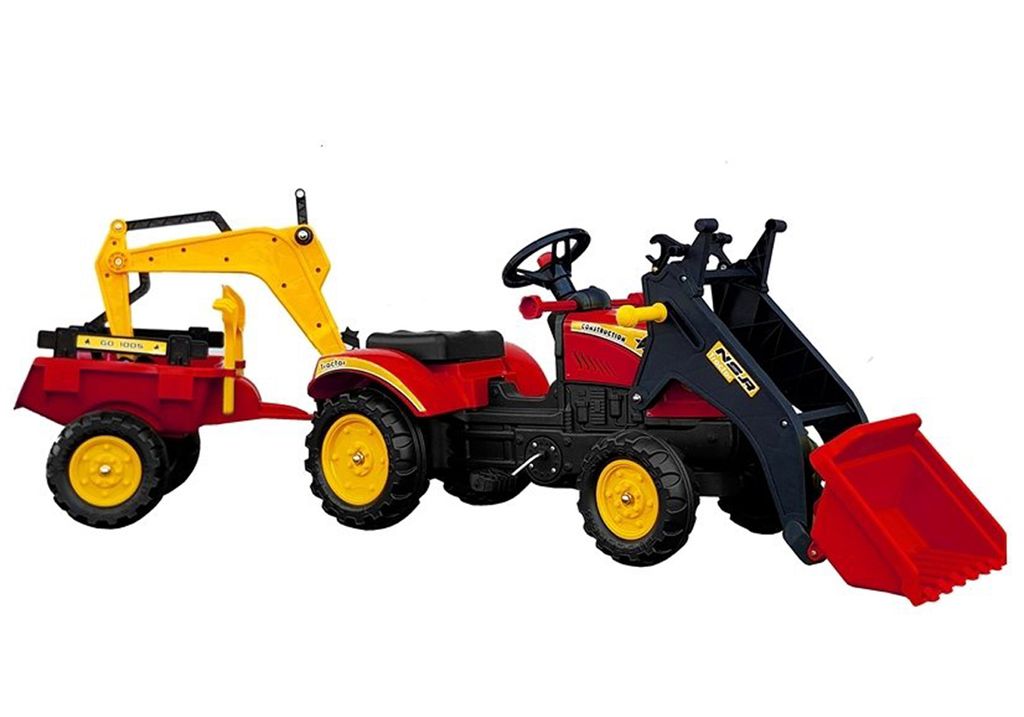 Traktor Frontschaufel Kippanhänger Kinder Spielzeug Auto  65 x 17,5 x 16 cm 