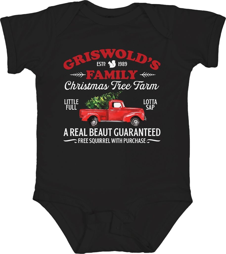 Griswolds Family Christmas Tree Farm - Weihnachten Xmas Unisex Baby Body, Schwarz, 18/24