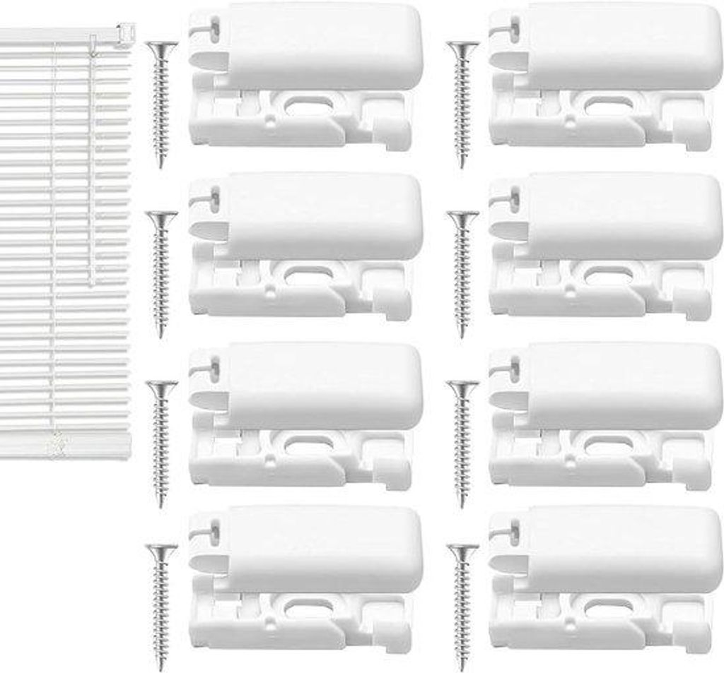 Klemdragers voor jaloezieën und Rolladen - 8 Stück - Universelle Fensterhalter Ersatzteile