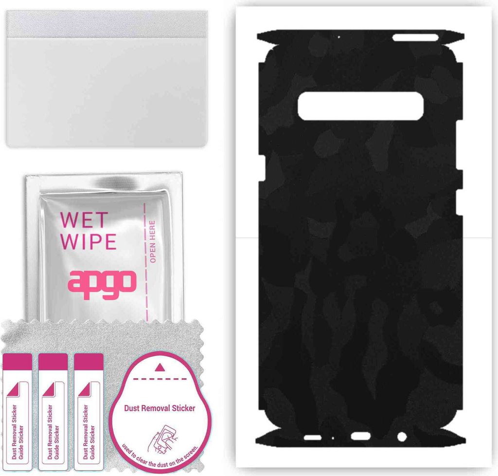 apgo Rückseite + Seiten Schutzfolie, Skin, kompatibel mit Samsung Galaxy S10 5G, Hinten Displayschutzfolie aus Vinylfolie, kratzfest, einfache Mon...