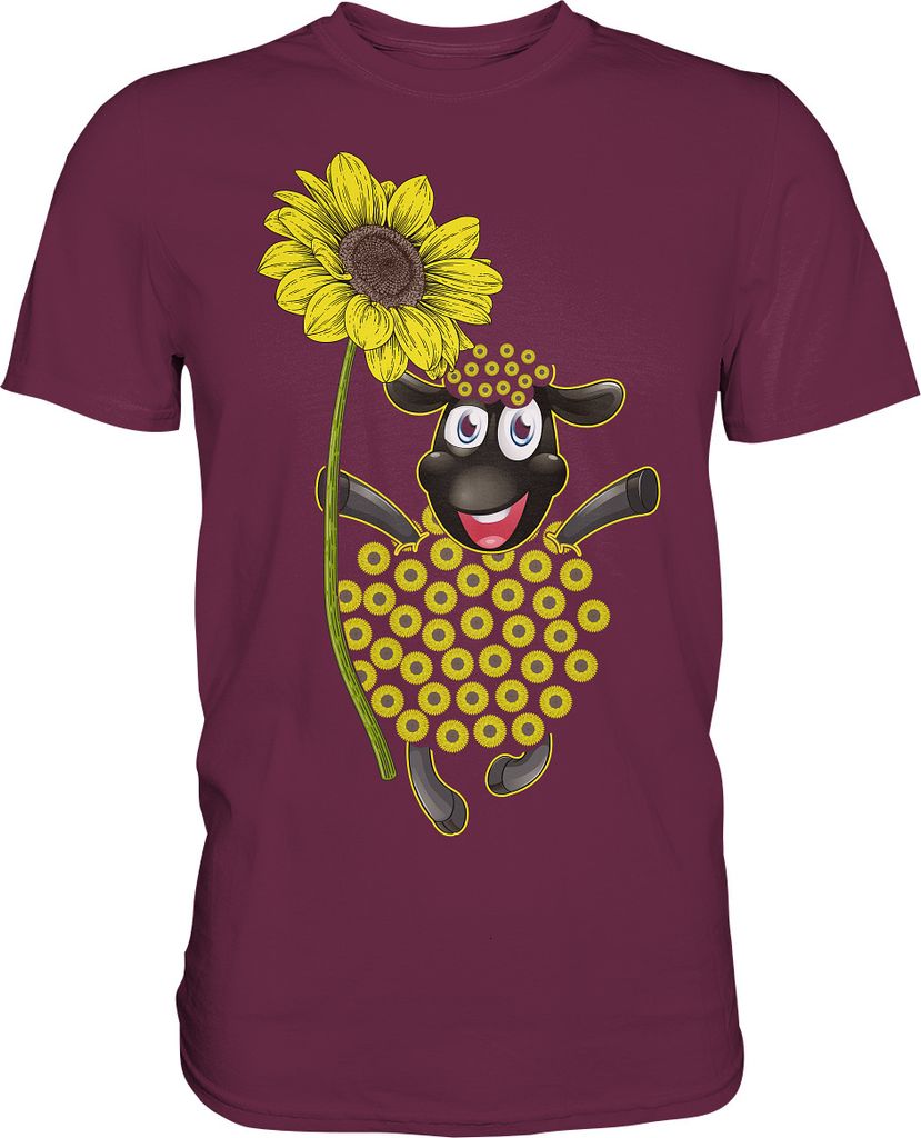 Schaf Sonnenblumen T-Shirt Lustiges Gärtner Geschenk Garten Produktbild 