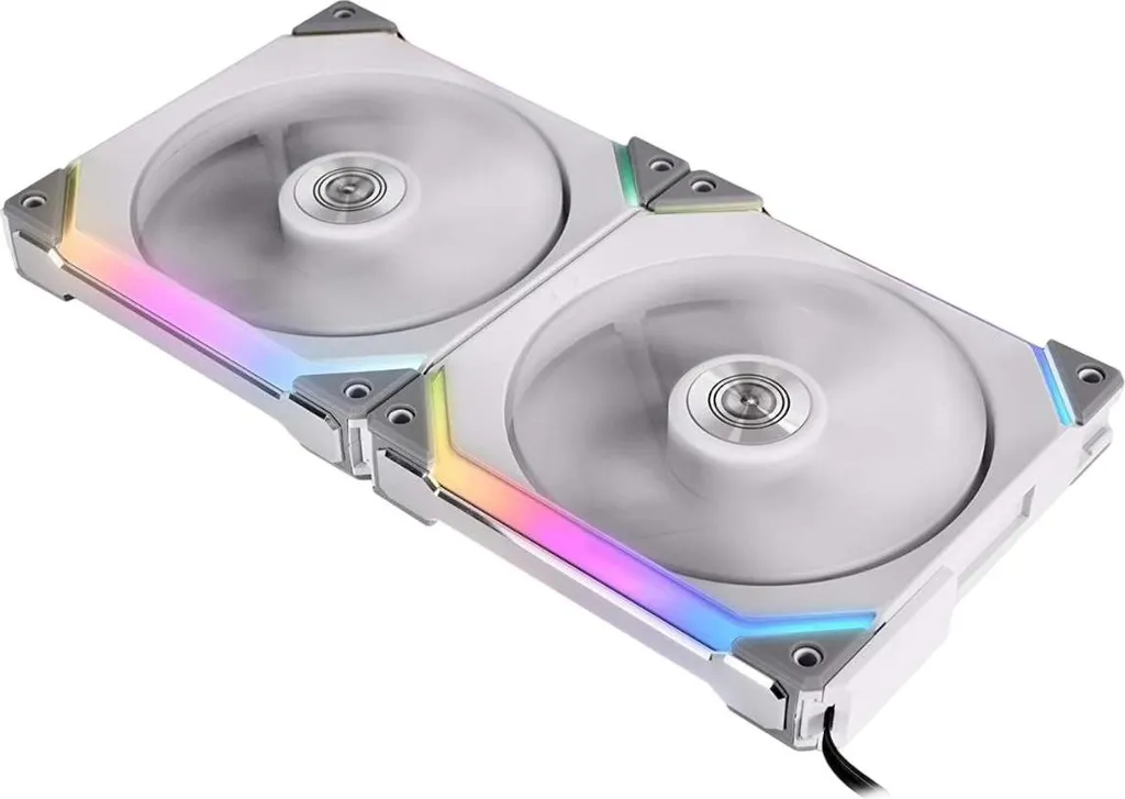 Lian Li Uni Fan SL140 Pack Blanc avec LED RGB et Système de Chaînage Sans Câble