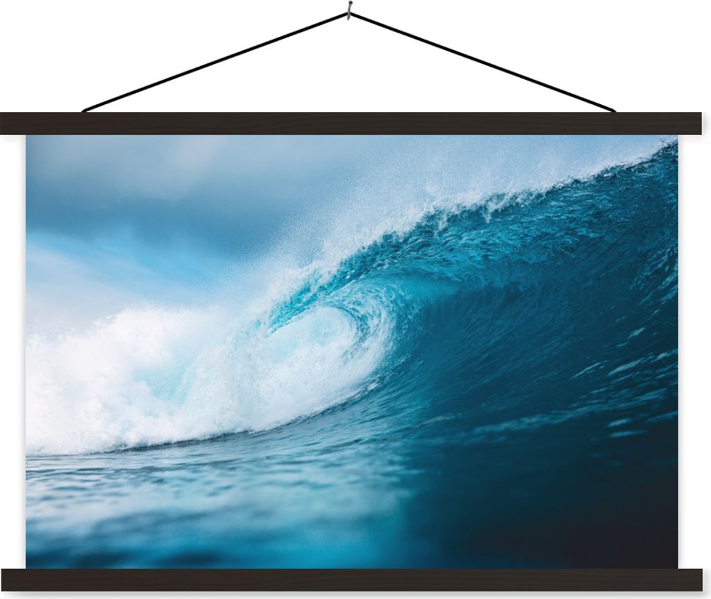 MuchoWow Textilposter Meer - Golf - Surfen 150x100 cm mit schwarzem Rahmen - Schlafzimmer