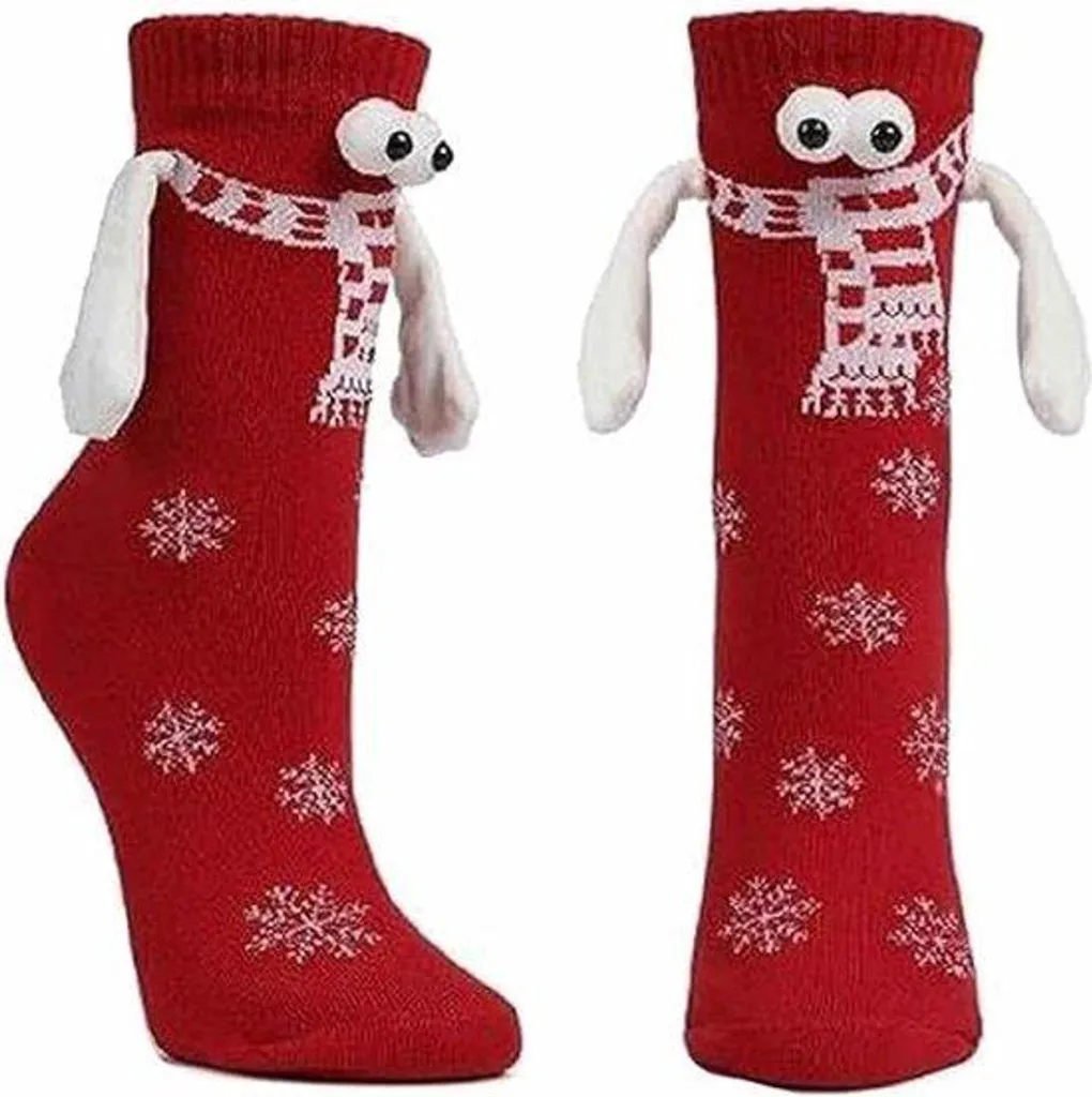 Chaussettes de Noël chaudes mains aimantées anti pieds froids pack de 2