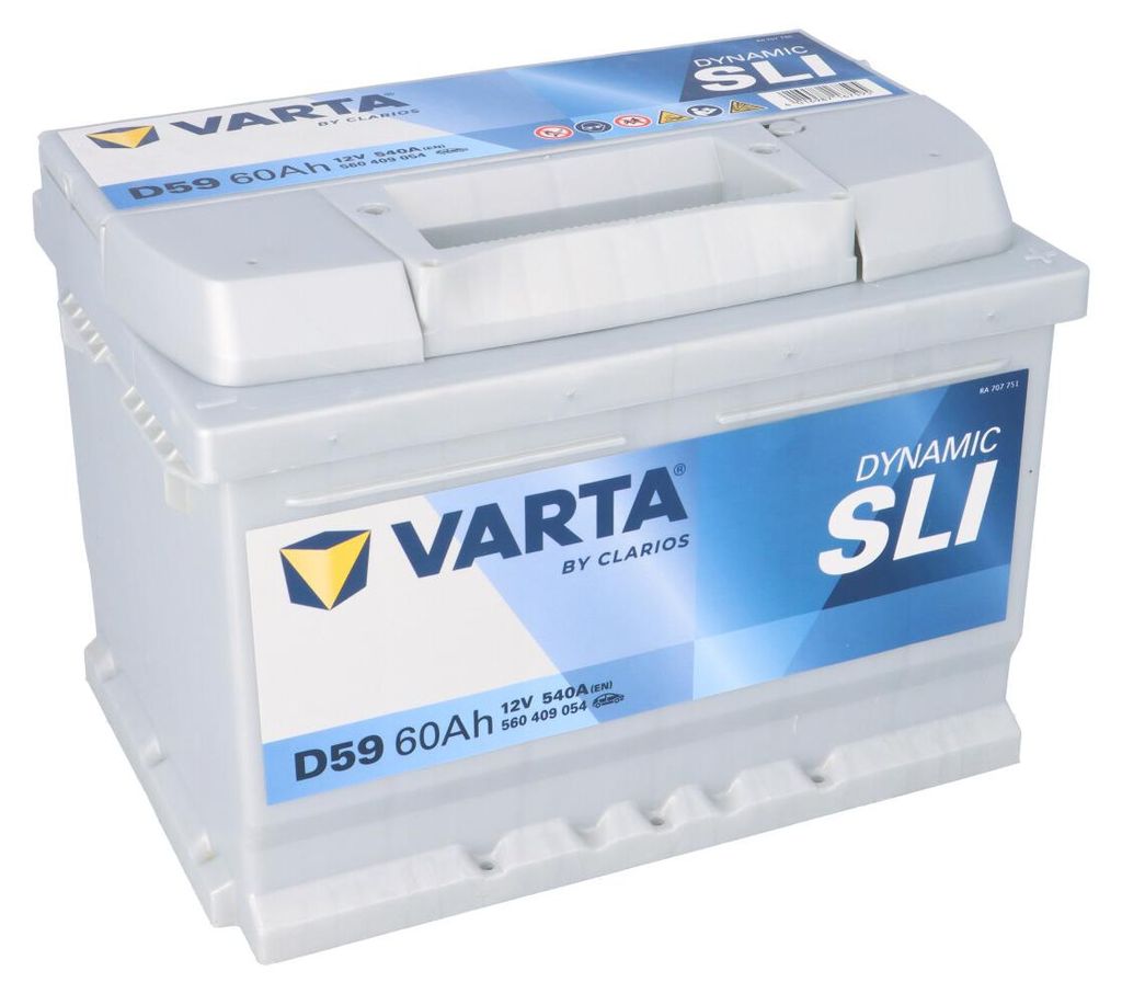 Varta BLUE Dynamic 560 409 054 3132 D59, 12 Volt, 60 Ah, Productafbeelding 