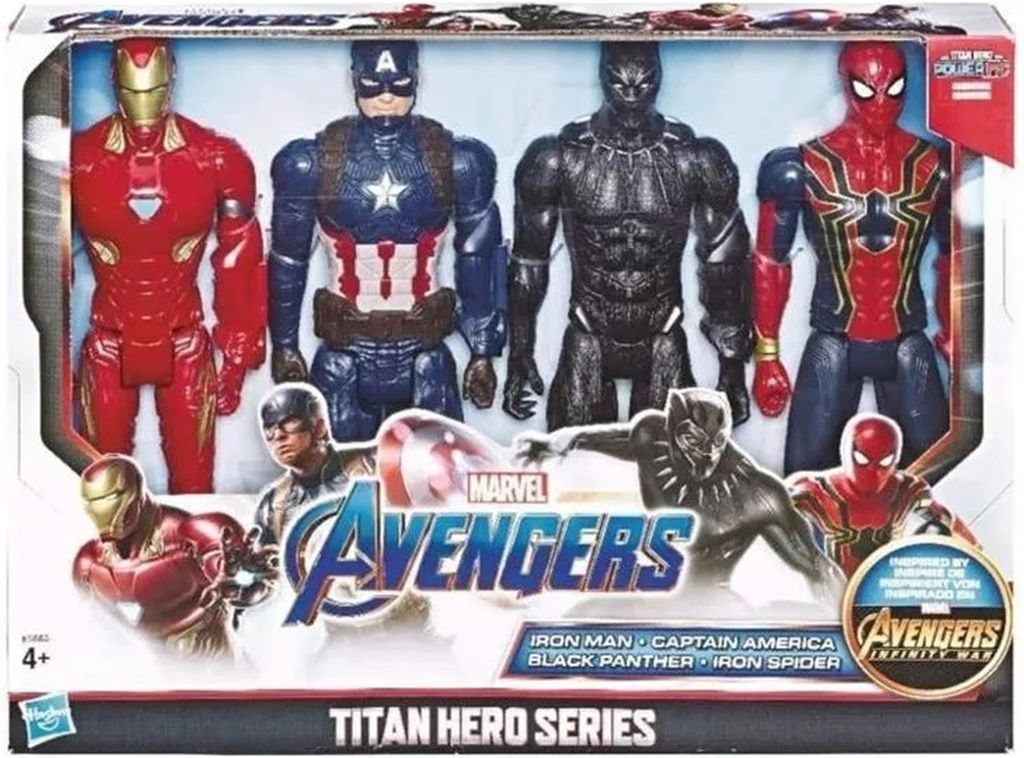 Avengers Sada 4 Figurek 30 cm Černý Panter Iron Man Kapitan Obrázek produktu 