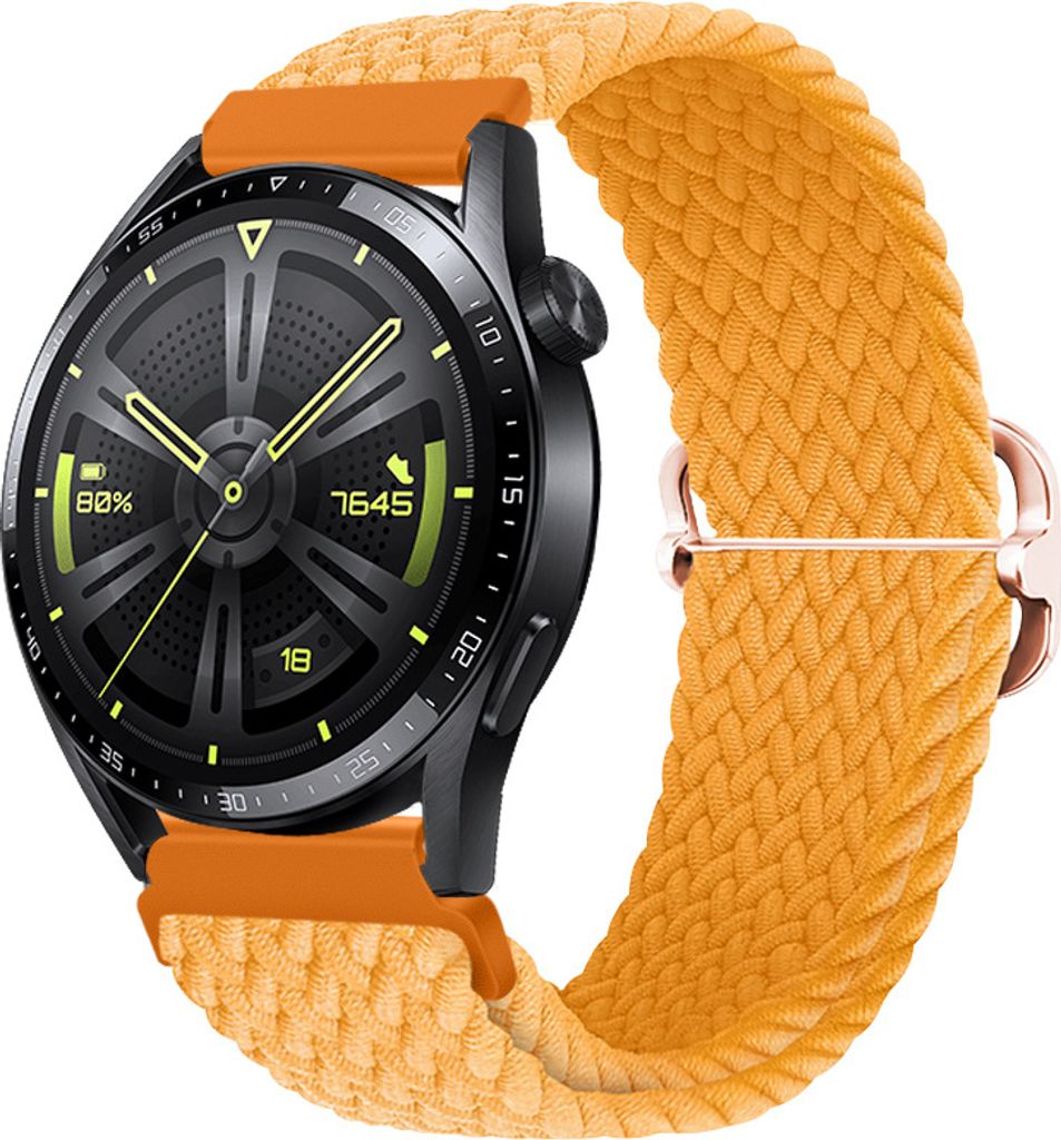 BStrap Elastic Nylon Armband für Garmin Venu 2 Plus, orange