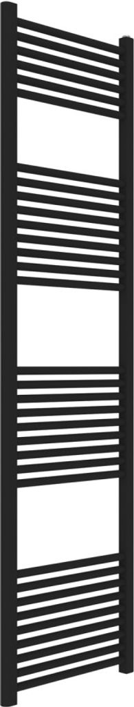 Badheizkörper in Schwarz, vertikale Wandmontage, cm60x180