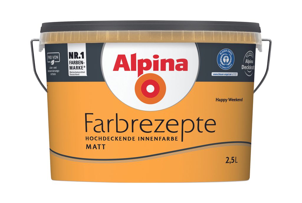 Alpina Farbrezepte Happy Weekend matt 2,5 L Produktbild 