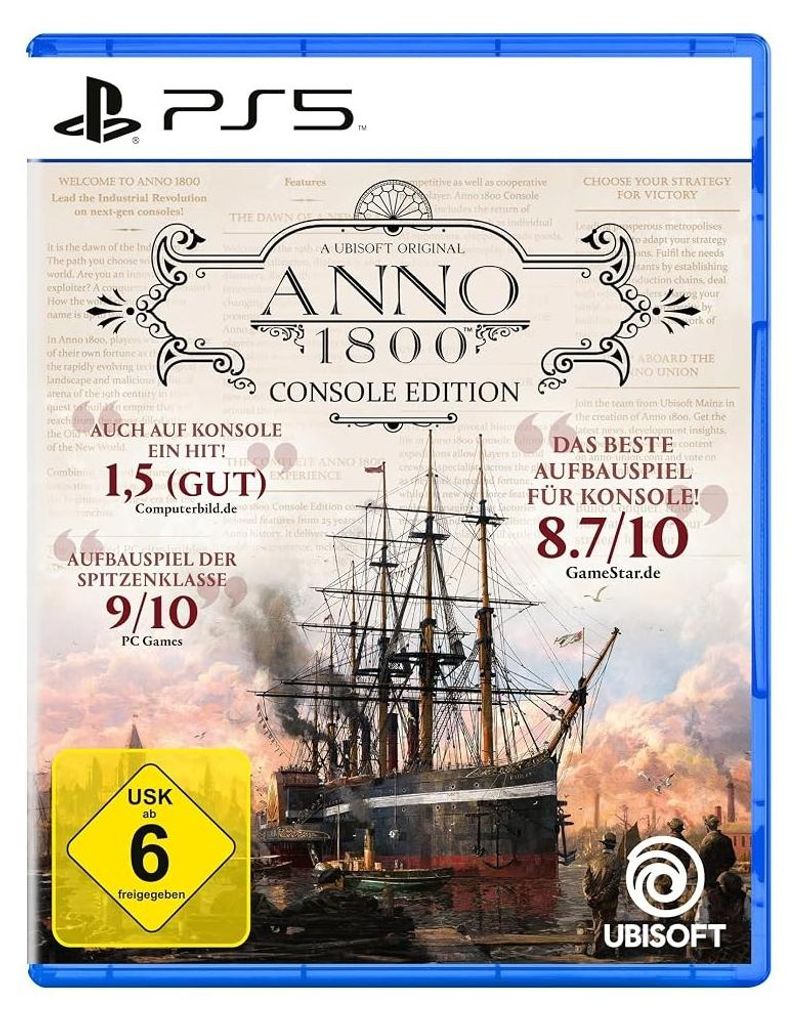 Ubisoft ANNO 1800 Console Edition, PlayStation 5, Powyżej Zdjęcie produktu 