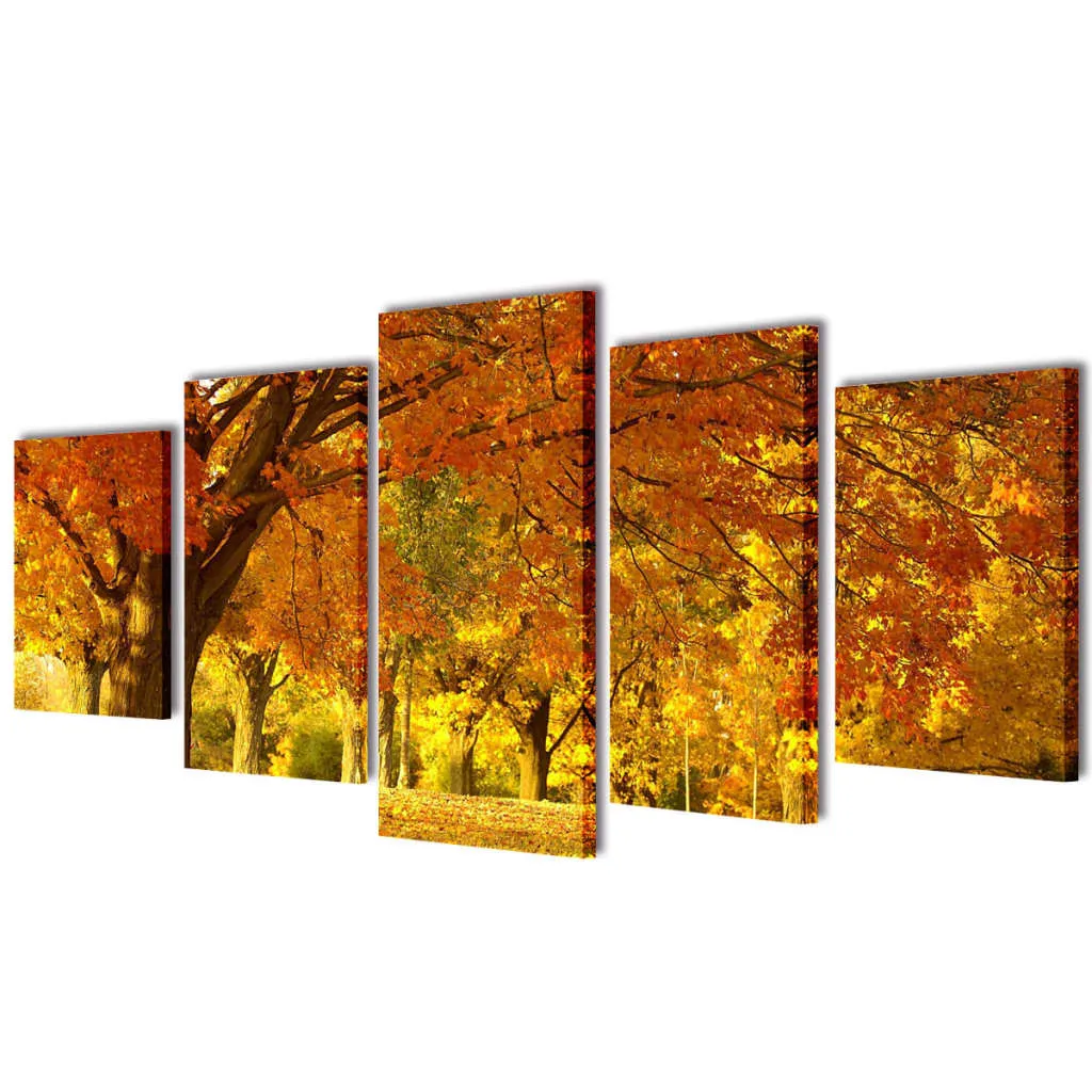 Set 5 Pezzi Quadro Acero 200x100 cm | Offerta Arredo Parete Moderno