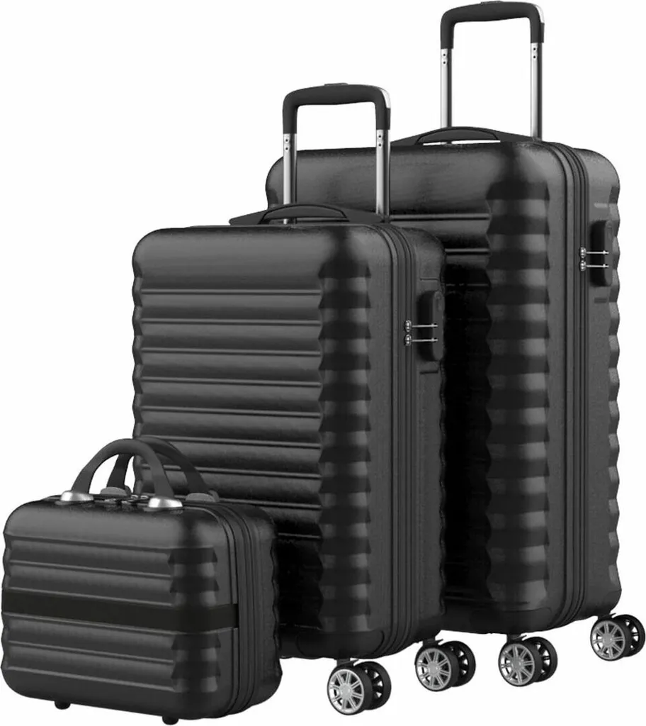 Set di 3 pezzi valigia nera upfly 53cm,63c y,31cm 1200497 numada
