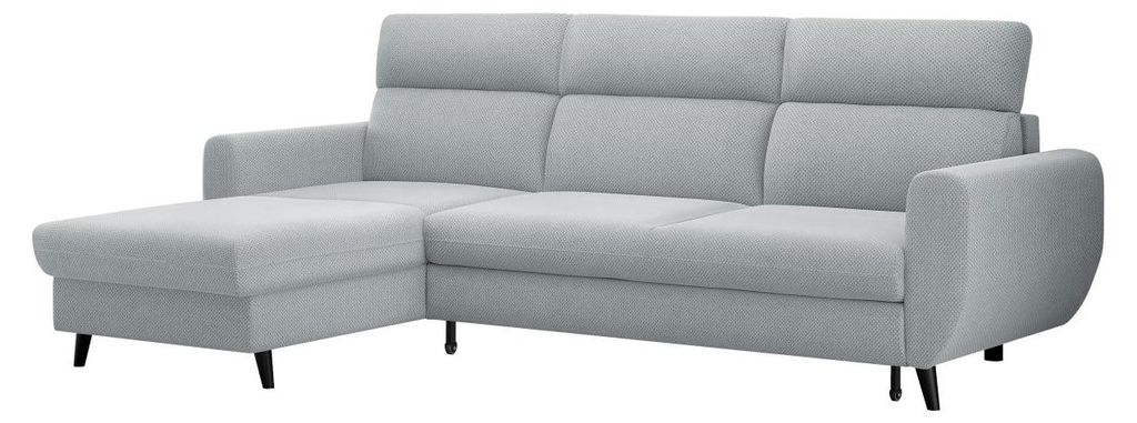 MIRJAN24 Ecksofa Torro Mini, Eckcouch mit Bettkasten und Schlaffunktion, Stilvoll Polstersofa, L-Form (Farbe: Cruz 80, Seite: Links)