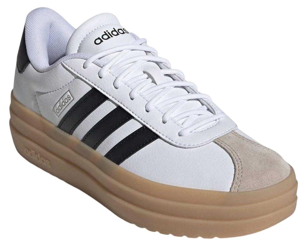 Adidas - "Court Bold" Sneaker für Damen, Leder GT15052 (39 EU) (Weiß/Schwarz/Gummi Rosa)