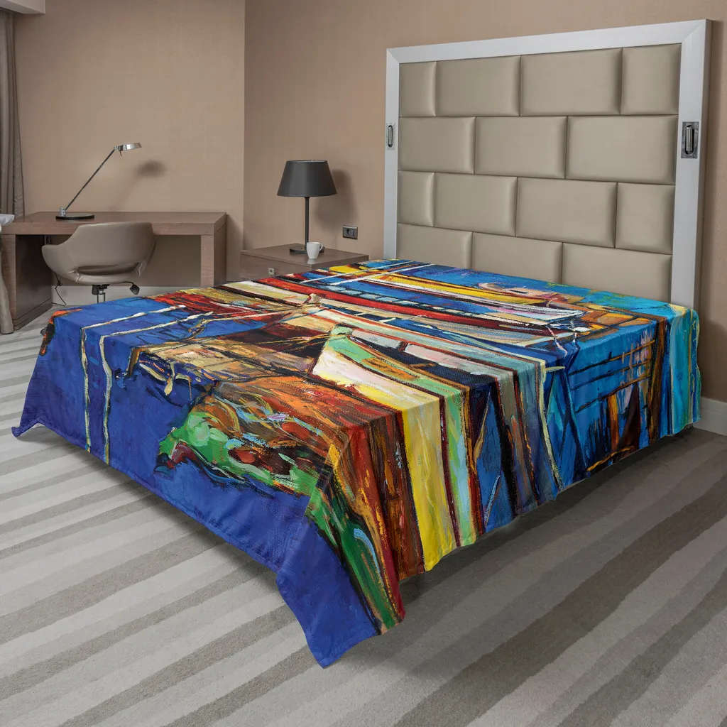 Lenzuolo Decorativo ABAKUHAUS Tramonto Dorato 275x260 Microfibra