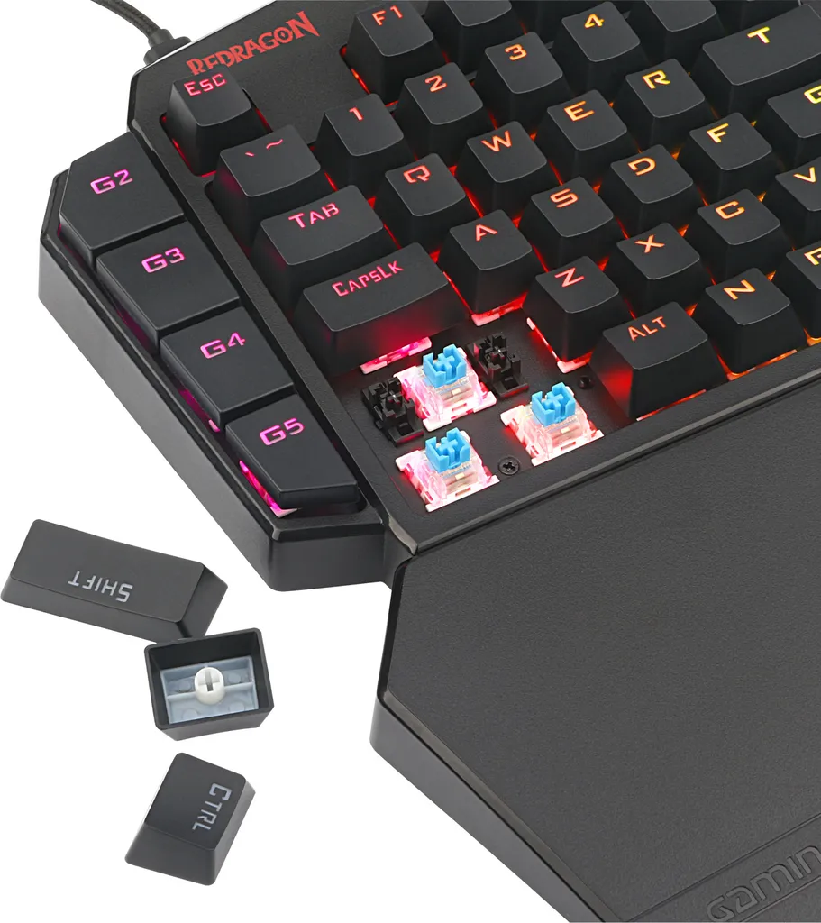 Clavier de jeu mécanique rétroéclairé RVB avec repose-main amovible