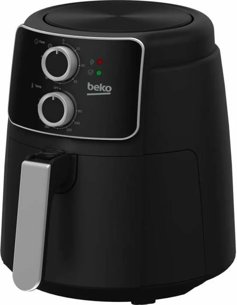 Friteuse à air BEKO 4L Noir : Cuisinez sans odeur ni huile avec 1500W