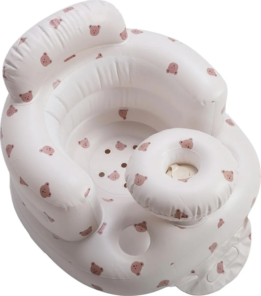 Siège de sol bébé stable pour aide à l'assise, support dorsal gonflable - 2