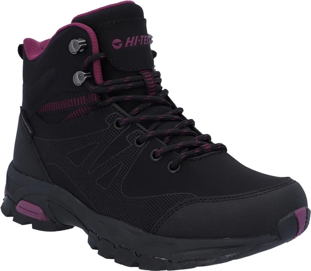 Hi-Tec - Damen Stiefel "Jackdaw", Wasserfest FS10514 (38 EU) (Schwarz/Burgunderrot)