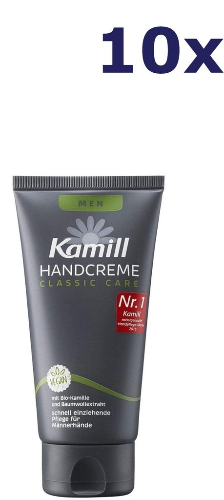 10x Kamill men Handcreme 75ml classic care