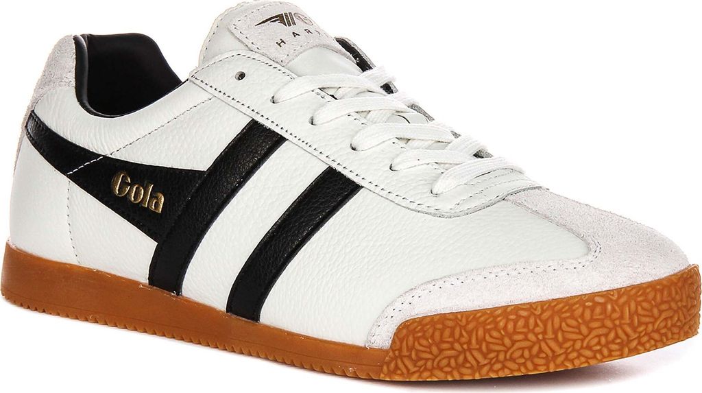 Gola Classics Harrier Leder Weiß Schwarz für Herren – 10 UK Produktbild 