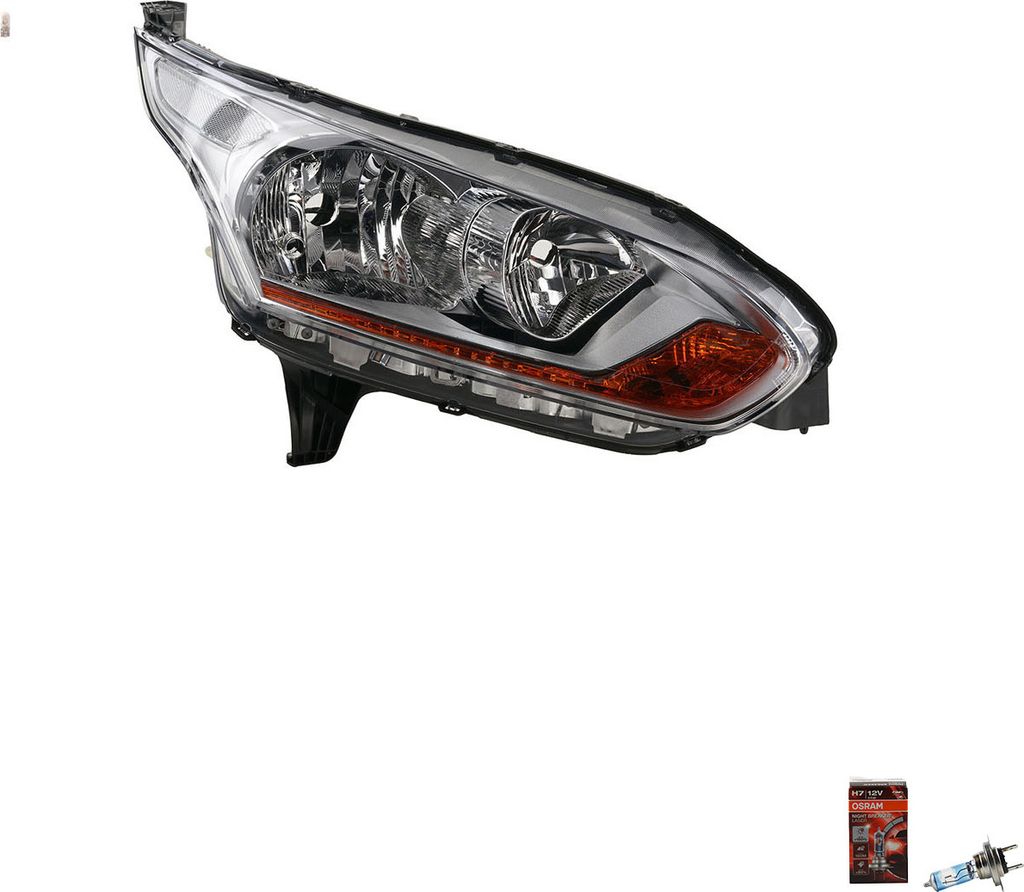 Johns, Scheinwerfer + Osram Night Breaker Laser passend für Ford Transit Connect RE 1807875 1819684 1827686 DT1113W029AA DT1113W029AC