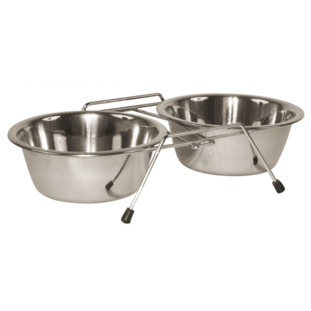 Kerbl Doppelnapfständer - 2 x 900ml
