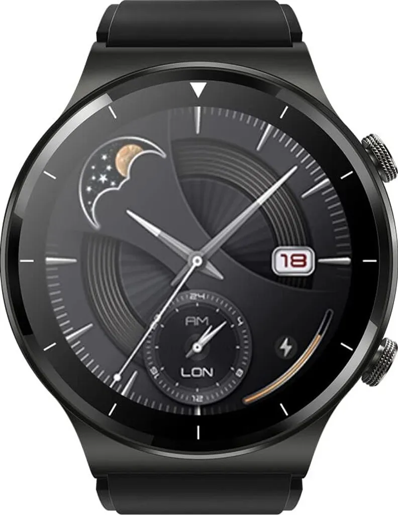 Smartwatch per uomo e donna - struttura in metallo impermeabile e robusto vetro Corning Orologio fitness con frequenza cardiaca, ossigeno nel sangue e sonno Nero