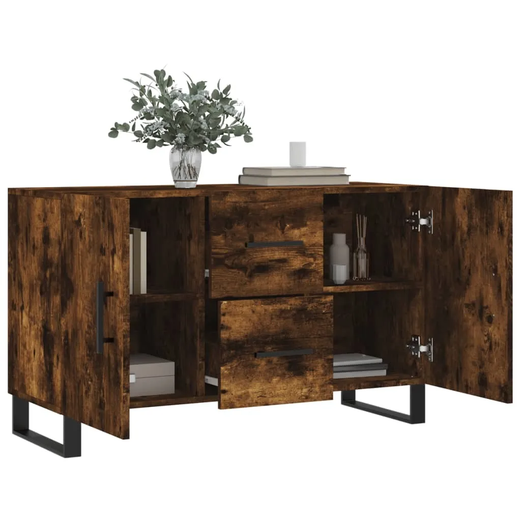 VidaXL Credenza In Legno Antico 100x36x60 Cm – Mobile Con Ante In Truciolato E Piedini Metallo – Per Soggiorno O Cucina