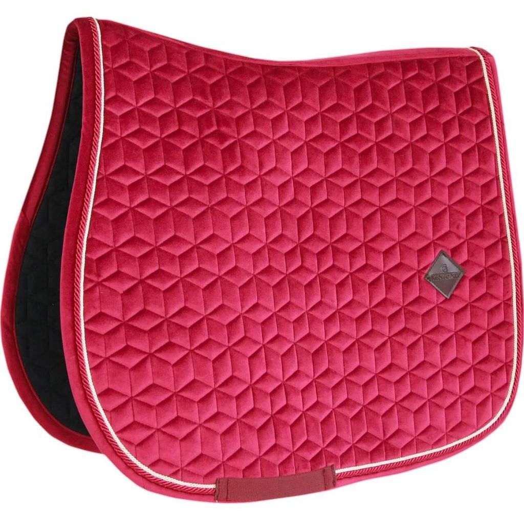 Kentucky Horsewear Springschabracke Velvet Samtschabracke Sattelunterlage Fuchsia Full