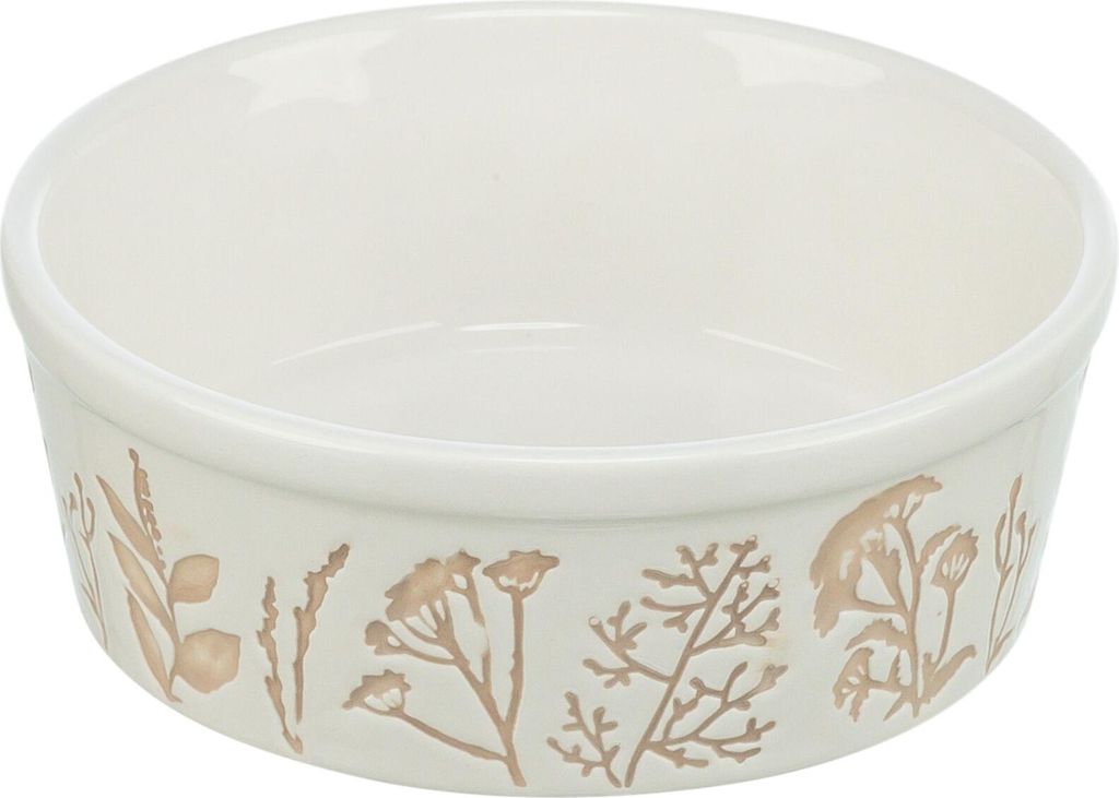 TRIXIE Keramiknapf - weiß/taupe - 1,2 l/ø 20 cm
